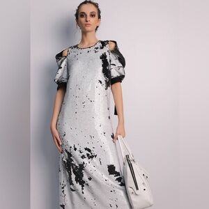 Julia Allert A-Line Dress With Reversible Sequins